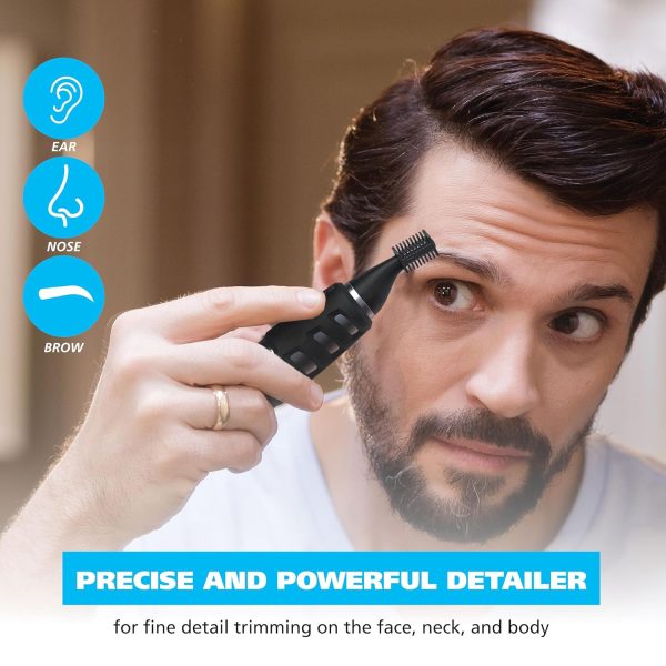 Wahl DualTech® Pro Series® 2 in 1 Lithium Battery Dual Sided Eyebrow Trimmer and Nose Hair Trimmer for Men – Model 3025698 - Image 2