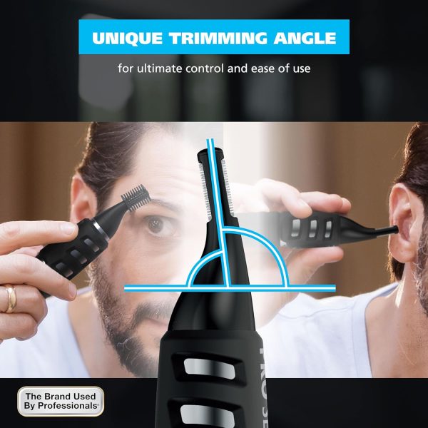 Wahl DualTech® Pro Series® 2 in 1 Lithium Battery Dual Sided Eyebrow Trimmer and Nose Hair Trimmer for Men – Model 3025698 - Image 5