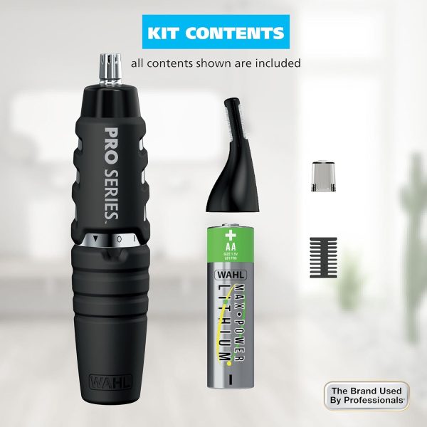 Wahl DualTech® Pro Series® 2 in 1 Lithium Battery Dual Sided Eyebrow Trimmer and Nose Hair Trimmer for Men – Model 3025698 - Image 10