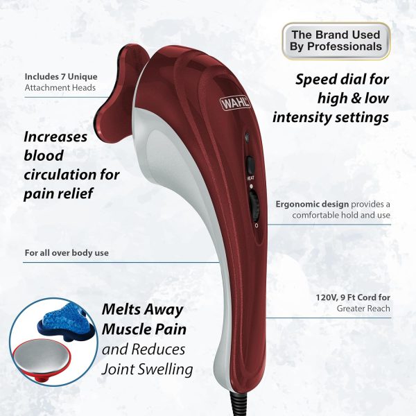 Wahl Hot Cold Therapeutic Light Vibratory Corded Massager, Soothing to Medium Vibratory Speeds, Relieve Muscle Pain and Reduce Swelling from Chronic Pain, FSA Eligible, Model 4295-400 - Image 3
