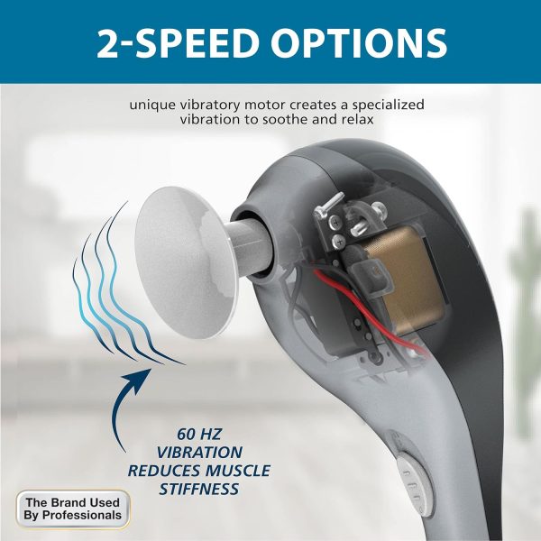 Wahl All Body Corded Light Soothing Vibratory Massager with 4 Attachment Heads - Gentle Relief - Massage Tools for Back, Foot, Neck, and Leg Massage – FSA Eligible - Model 4120-600 - Image 4