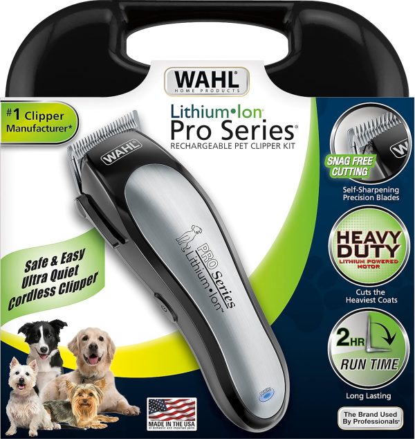 Wahl USA Lithium Ion Pro Series Cordless Animal Clippers – Rechargeable, Heavy-Duty, Electric Dog & Cat Grooming Kit for Small & Large Breeds with Thick to Heavy Coats – Model 9766 - Image 8