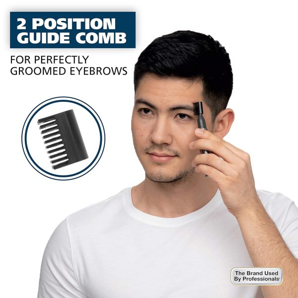 Wahl Micro Groomsman Battery Personal Trimmer for Hygienic Grooming with Rinseable, Interchangeable Heads for Eyebrows, Neckline, Nose, Ears, & Other Detailing - 05640-600 - Image 3