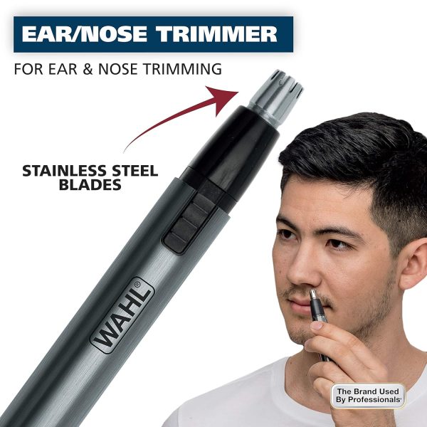 Wahl Micro Groomsman Battery Personal Trimmer for Hygienic Grooming with Rinseable, Interchangeable Heads for Eyebrows, Neckline, Nose, Ears, & Other Detailing - 05640-600 - Image 4