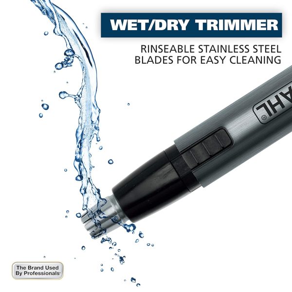 Wahl Micro Groomsman Battery Personal Trimmer for Hygienic Grooming with Rinseable, Interchangeable Heads for Eyebrows, Neckline, Nose, Ears, & Other Detailing - 05640-600 - Image 5