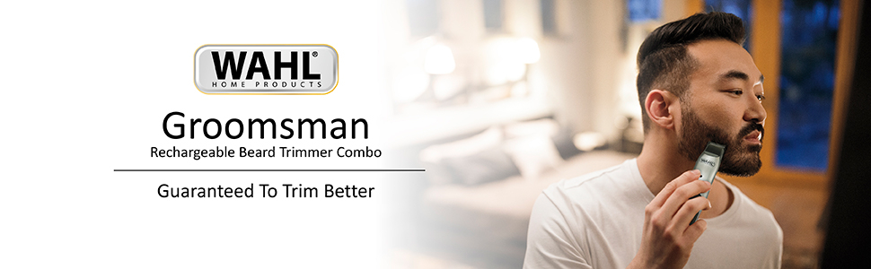 Wahl Clipper Battery Beard Trimmer Groomsman Mustache Nose Hair Trimming Detail Grooming