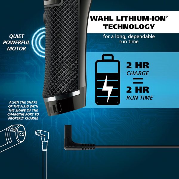 Wahl USA Pro Series High Visibility Skeleton Style Trimmer, Lithium-Ion Cordless USB Rechargeable All in One Shaving & Close Cutting Beard Trimmer for Men with Near Zero Gap Blade – 3026018 - Image 6