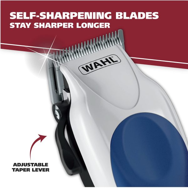 Wahl Clipper USA Color Pro Complete Haircutting Kit with Easy Color Coded Guide Combs - Corded Clipper for Hair Clipping & Grooming Men, Women, & Children - Model 79300-1001M - Image 4