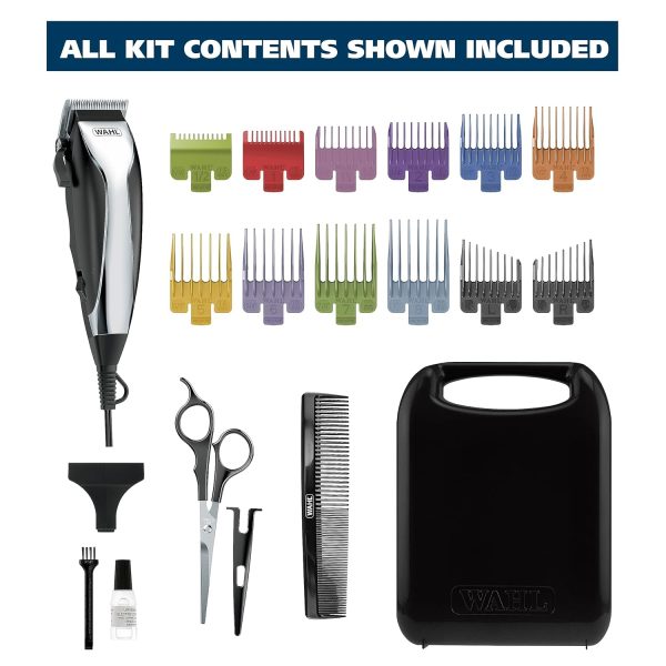 Wahl Clipper USA Color Pro Complete Haircutting Kit with Easy Color Coded Guide Combs - Corded Clipper for Hair Clipping & Grooming Men, Women, & Children - Model 79300-1001M - Image 15