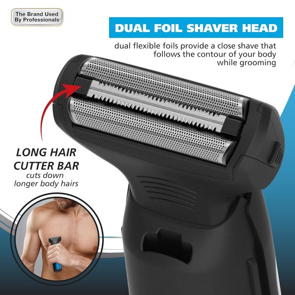 Wahl Manscaper® Total Body Grooming and Your Hair Down There Rechargeable Deluxe Hair Trimmer and Shaver with Safe-Touch Detachable Stainless Steel Precision Blades - Model 5708 - Image 4