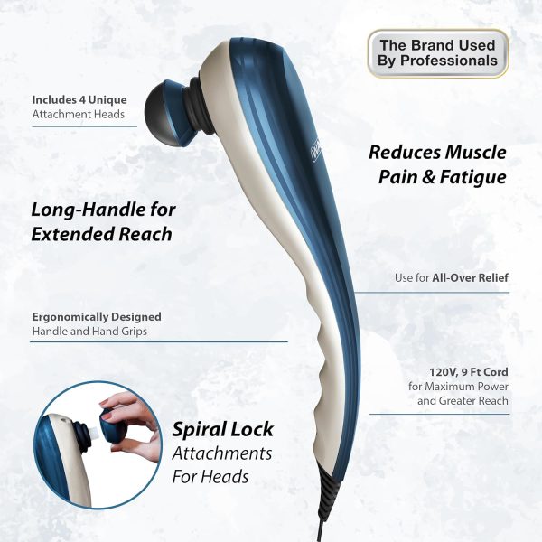 Wahl Deep Tissue Corded Long Handle Percussion Massager - Handheld Therapy with Variable Intensity to Relieve Pain in The Back, Neck, Shoulders, Muscles, & Legs – FSA Eligible - Model 4290-300 - Image 3